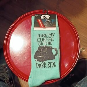 Star Wars Teal Socks with Darth Vader Design